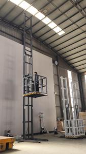 Elevador de carga de almacén de servicio pesado ZHONGXIANG CE ROHS con sistema de escalera hidráulica Control de botón pulsador de base de riel alimentado por CA - Product Image 2