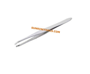 Pince à épiler en acier inoxydable de forme irrégulière 160 mm, outils de fabrication de bijoux pour une manipulation précise SUNTOOLS/STIPL, échantillonnage/confection de moules - Product Image 2