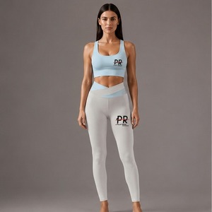 Ensemble de yoga 2 pièces pour femme, léger et respirant, de haute qualité, personnalisable avec logo, à prix avantageux pour les cours de yoga - Product Image 1