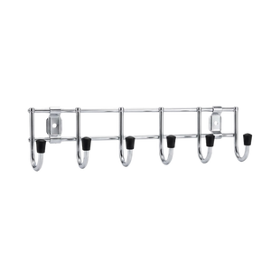 Stainless Steel Wall Mounted Towel Hook Set 6 Hooks Polished Chrome Bathroom and Kitchen Organizer Heavy Duty Coat <b>Hanger</b> Rack - Product Image 1
