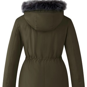 Custom Logo Outdoor Women's Parka <b>Coat</b> Jacket New Arrival Windbreaker Ladies Hooded Long Stylish Women's Parkas Jackets - Product Image 4