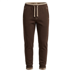 Men's Brown Cotton Blend Stonewashed Sweatpants Elastic Waist Button Fly Breathable Casual <b>Summer</b> <b>Trousers</b> - Product Image 1