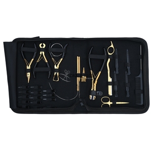 Kit d'outils de pose d'extensions capillaires de précision : Pince à trois trous, presse-bandes, coupe-keratine et boucle pour usage professionnel en salon - Product Image 4