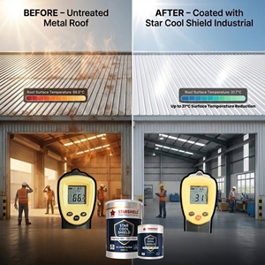 Peinture pour toits froids, revêtement réfléchissant la chaleur pour toitures métalliques, usines, entrepôts et bâtiments industriels - Product Image 6