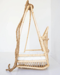 Silla colgante de mimbre de ratán natural estilo bohemio, la más vendida, económica, al por mayor, rústica, tipo huevo, para muebles de villa - Product Image 3