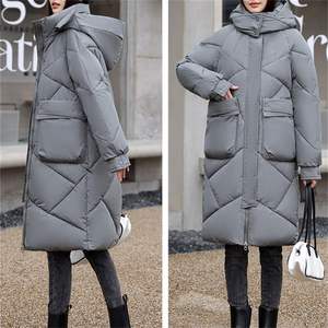 Outing Wear Long design for extra coverage <b>Women</b> Body <b>Women's</b> <b>Parkas</b> Bubble <b>Women</b> Puffer Jackets Long <b>Coats</b> with Hoodie - Product Image 6