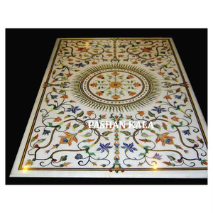 Marble Inlay Design Intricate <b>Table</b> <b>Top</b> For Home <b>Decoration</b> Furniture And Hotel Wholesaler Of Exclusive Handmade Marble For Gift - Product Image 1