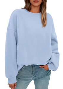 <b>Women</b> Premium Oversized <b>Sweatshirt</b> Fleece Crewneck Pullover Custom Logo OEM - Product Image 4
