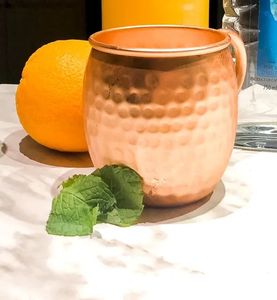 Hammered copper mug set moonstone prairie beverage <b>cups</b> <b>reusable</b> premium cocktail serving metal mugs durable - Product Image 3