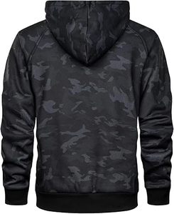 Sudadera con Capucha de Camuflaje para Hombre, Manga Raglán, Secado Rápido, Tejido de Poliéster, Estilo Casual Otoñal, Corte Regular, Diseño con Bolsillos - Product Image 3