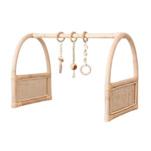 Décoration esthétique moderne pour chambre de bébé, arche d'activités durable en rotin pour enfants, équipement de jeu artisanal et écologique pour nourrissons - Product Image 3