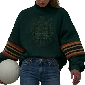Oversized <b>Mock</b> <b>Neck</b> <b>Top</b> For Women Warm Cozy Loose Fit Relaxed Profile Comfortable Everyday Wear Refined Clothing - Product Image 1