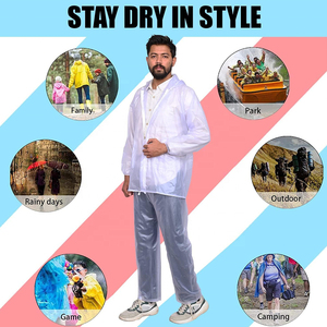 <b>Rain</b> Suit Waterproof <b>Rain</b> Suit <b>Jacket</b> and Pants Set Lightweight Breathable Windproof Outdoor Rainwear OEM Bulk Supply - Product Image 6