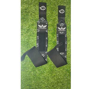 Muñequeras Internacionales de Levantamiento de Pesas con Diseño de Nubes, Elásticas de Algodón, para Gimnasio, Fitness, Powerlifting, con Correas de Soporte Ajustables - Product Image 4