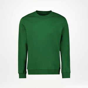 Sweat-shirt d'hiver personnalisé brodé en coton, streetwear, vert forêt, polaire respirant, col rond pour homme, entraînement professionnel en salle de sport - Product Image 1