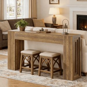 Consolle Lunga in Legno di Lusso Moderna con Vano Portaoggetti per Casa, Appartamento, Hotel - Arredamento Contemporaneo per Soggiorno - Product Image 4
