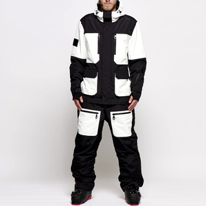 Ensemble veste et pantalon de ski pour homme TBF-058, imperméable 10 000 mm, coupe-vent, respirant, à capuche, isolé, combinaison de neige pour les sports d'hiver - Product Image 3
