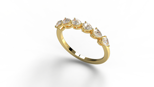 Anillo de Compromiso de Lujo en Oro de 18K con Diamante en Forma de Pera, Anillo Apilable en Forma de Lágrima, Joyería Fina, Regalo para Mujer - Product Image 2