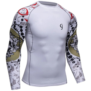 Camiseta Deportiva JUJITSU para Hombre, Manga Larga, Spandex/Poliéster, Flexible, Transpirable, Material Suave, Elástico, Secado Rápido - Product Image 4