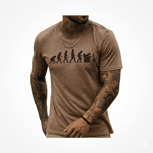 เสื้อยืดผู้ชายขายดี ผ้าฝ้าย 100% ระบายอากาศได้ดี น้ำหนัก 230 กรัม แขนสั้น สไตล์ลำลอง วินเทจ พิมพ์ลายกราฟิกตัวอักษร ราคาสุดคุ้ม - Product Image 4