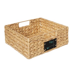 Black Water Hyacinth Storage Basket Woven Organizer Basket Pantry Storage <b>Bin</b> For Kitchen Home Organization Made In Vietnam - Product Image 3