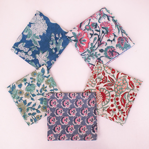 Summer Collection Eco-Friendly Cotton Hand Block Printed Floral Pattern Breathable <b>Tie</b> <b>Back</b> Multifunctional Bandana for Men - Product Image 3