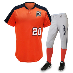 Quarter Button <b>Down</b> Short Sleeve Jersey & <b>Pants</b> Sets For Team Wear Competitive Rates Athletic Fit 2 Piece Baseball Uniforms Set - Product Image 1