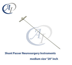 Ensemble de 3 instruments de neurochirurgie manuels en acier inoxydable de haute qualité, type Shunt Passer, tailles 18, 20 et 22 pouces, taille personnalisée, alb - Product Image 5