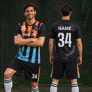 Camiseta de Fútbol Personalizada con Impresión por Transferencia de Calor, Talla Grande, Unisex, Manga Corta, Transpirable, Ecológica, 100% - Product Image 1