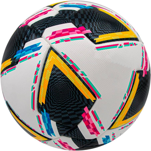 Ballon de football en PVC cousu à la machine, taille 5, prix de gros, logo personnalisé - Product Image 4