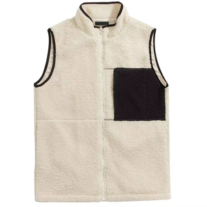 Gilets en polaire pour hommes et femmes, vente en gros, logo personnalisé, sans manches, couleur unie, veste sans manches - Product Image 3