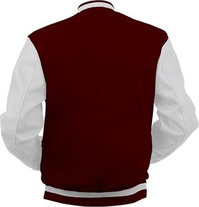 Mens Trendy Two Tone Varsity <b>Letterman</b> <b>Jacket</b> With Custom Embroidered Graphics Chenille Patches Team Branding And Fashion Detail - Product Image 4