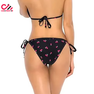Ladies Beach <b>Bikini</b> <b>Sets</b> New Designer Backless <b>Plus</b> <b>Size</b> Regular Fit 2-Piece Spandex/Polyester Knitted Solid Color Front - Product Image 2