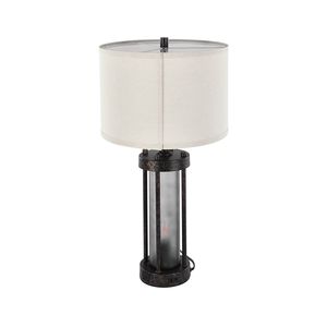 Lampade da Comodino Stile Fattoria, Set da 2, Paralumi in Lino Vintage, Lampade da Tavolo con Lampadina LED Dimmerabile - Product Image 1