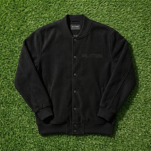 Blouson Bomber Homme Noir en Polaire avec Boutons Pression et Poignets en Tricot Côtelé – Personnalisation OEM/ODM, Vente en Gros - Product Image 6