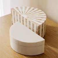 Nouveauté : boîte à bibelots ronde miniature avec incrustation de coquillages bleus, organisateur artisanal de luxe, décoration moderne pour la maison, article cadeau