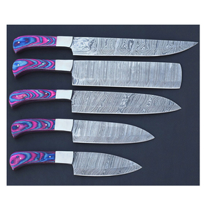 Ensemble de couteaux de cuisine conçu pour les chefs et les cuisiniers amateurs, en acier Damas, fabriqué à la main, ensemble complet de couteaux de chef pour la cuisine, professionnel. - Product Image 1