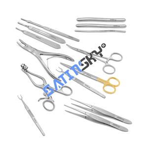 Juego de Instrumentos Quirúrgicos Ortopédicos para Laparotomía, 17 Piezas, Manual, Certificado CE, Alta Calidad - Product Image 2