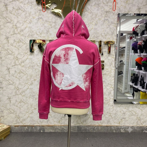 Custom Girls Pink Zip Up Hoodie Kids Cotton <b>Fleece</b> Sweatshirt Full Zip Hooded <b>Jacket</b> Casual Streetwear OEM ODM - Product Image 2
