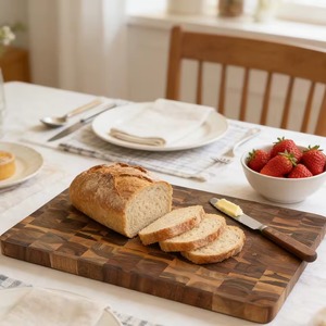 Wooden Cutting Board Chopping Block <b>Kitchen</b> Food <b>Prep</b> Serving Board Eco-Friendly Durable Anti-Slip Dishwasher Safe Rectangle - Product Image 2