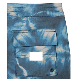 <b>Men</b> Tie Dye Board <b>Shorts</b> Mid Waist Drawstring Quick Dry Casual <b>Short</b> <b>Shorts</b> Blue White <b>Pattern</b> Woven Polyester OEM Service - Product Image 5