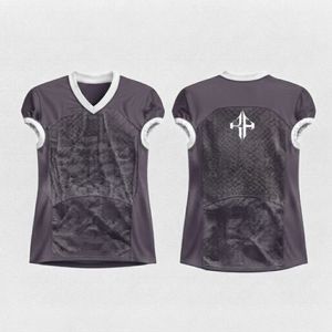 เสื้อฟุตบอลชาย คอวี แบบอเมริกัน พิมพ์ลายด้วยความร้อน วัสดุโพลีเอสเตอร์ 100% โดย RIVIAN ATLANTIC - Product Image 1