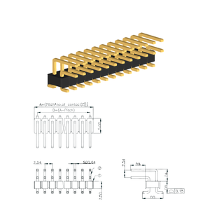 Conector de pines de 2.54 mm confiable para módulos de alimentación - Product Image 4