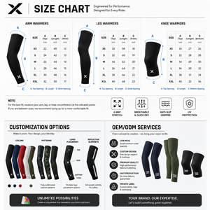 Ensemble de manchons de compression pour bras et jambes, chauffe-genoux noirs, respirants, anti-humidité, UPF30, en polyester, couleur personnalisable, unisexe, pour le sport - Product Image 6