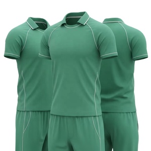 Custom Sublimation Discharge Printing Yarn Dyed Quick Dry 100% Polyester 160g Cricket Jersey Pattern Full Hand Design - Product Image 2