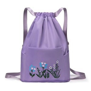 Rilibegan Nylon Backpack Swimming and Fitness <b>Bag</b> <b>Large</b> Capacity Embroidered Backpack Splash Proof Sports <b>Bag</b> - Product Image 2