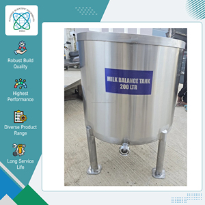 Qualité supérieure, écologique, facile à utiliser, 200 litres. Réservoir de réception de lait en acier inoxydable de fabrication indienne, capacité de production élevée - Product Image 4