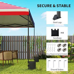 "10x10 ft American Flag Pop up Canopy Tent One Push Setup Portable Instant Shelter W/ <b>Roller</b> <b>Bag</b>" - Product Image 6