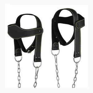 Professional <b>Leather</b> Head <b>Harness</b> for Neck Strength Training Weightlifting Bodybuilding Workout Durable Gear - Product Image 3