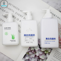 Bouteilles en plastique HDPE personnalisées de 150ml 200ml 300ml Pulvérisateur à pompe à sérigraphie carrée Récipients de shampooing gel douche lotion